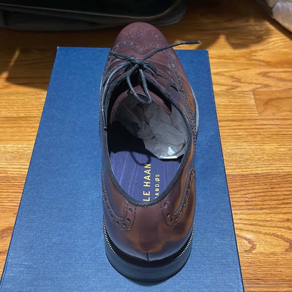Cole Haan Hamilton GRND WNG Ox shoes US 9.5 color cordovan box